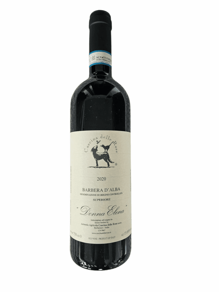 Fles Barbera d'Alba rode wijn 2020